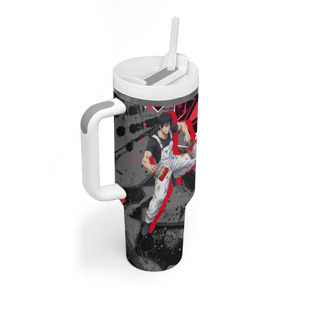 Toji Fushiguro Tumbler With Handle Urban Graffiti Anime Style