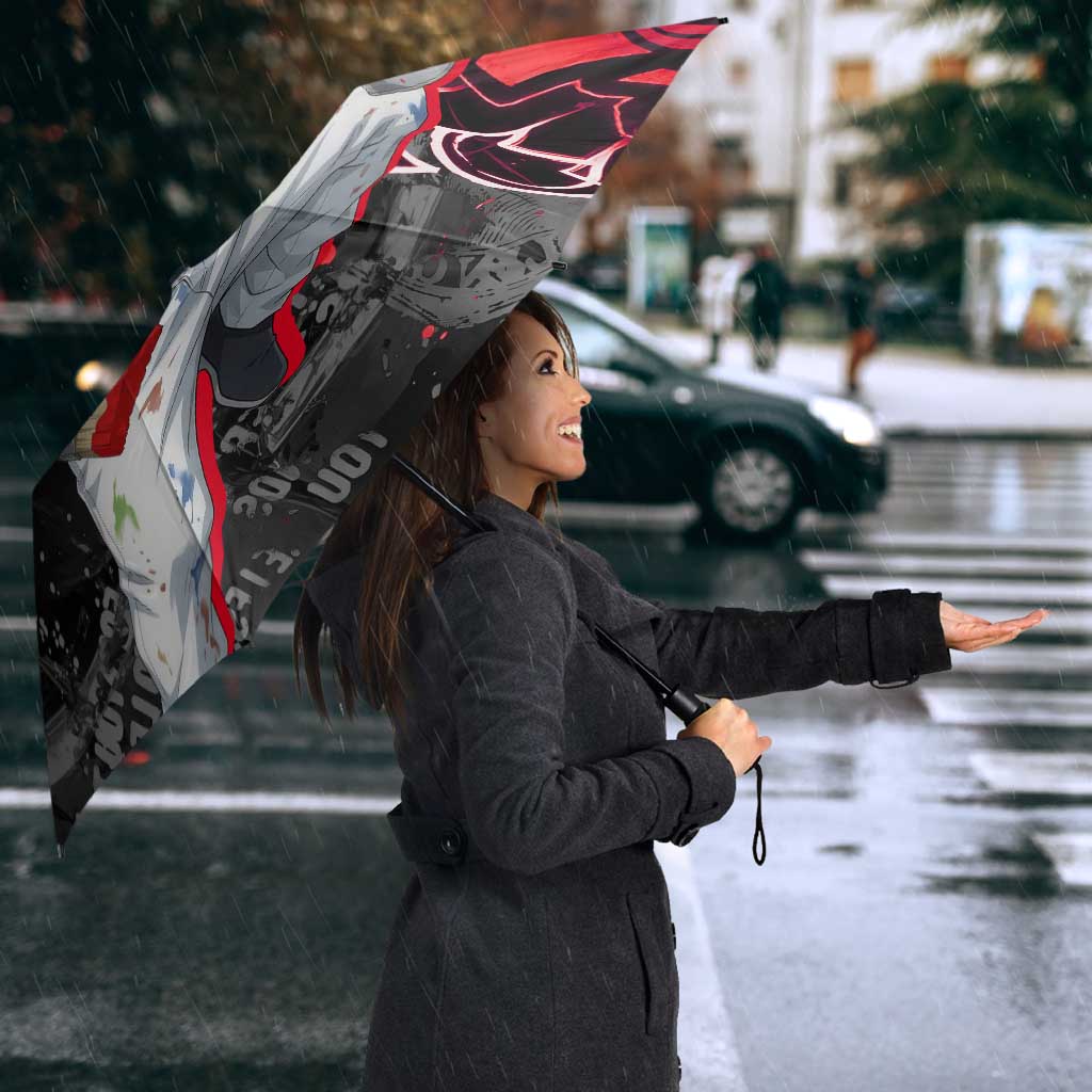 Toji Fushiguro Umbrella Urban Graffiti Anime Style