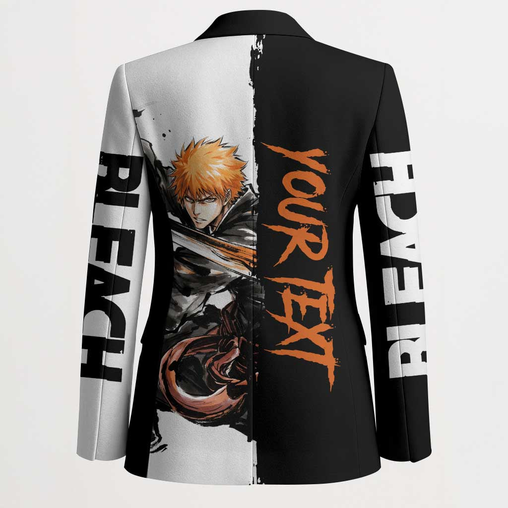 Personalized Ichigo Kurosaki Blazer Ink Splash Anime Brush Style