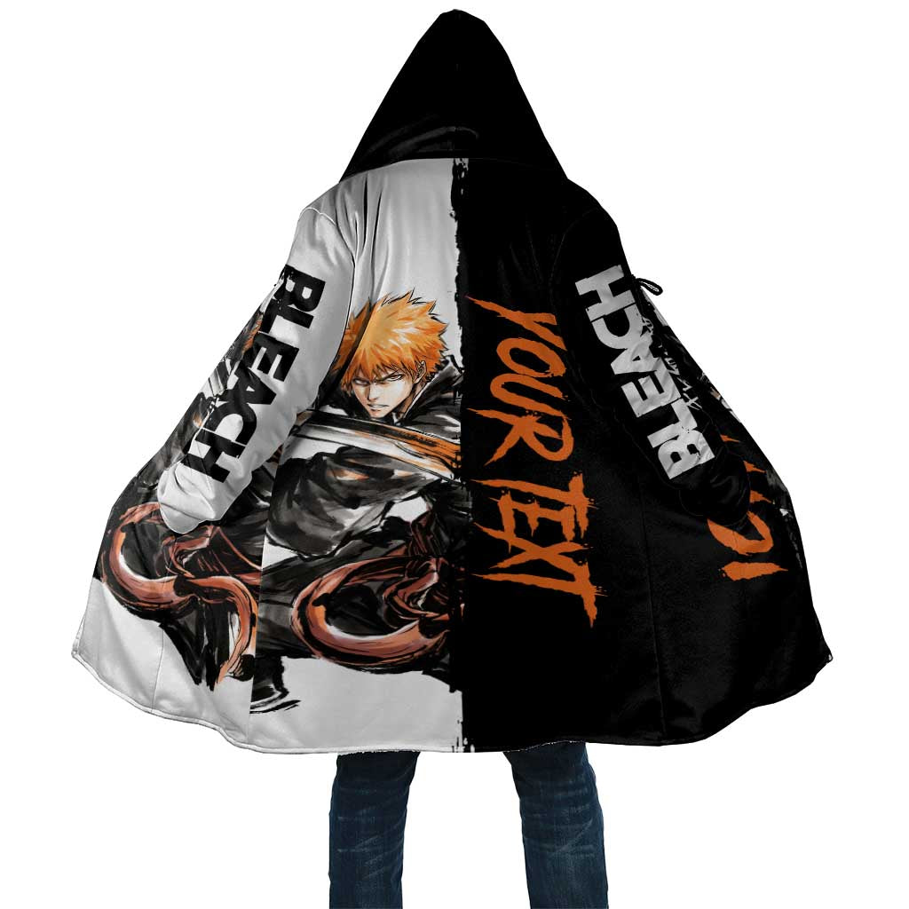 Personalized Ichigo Kurosaki Cloak Ink Splash Anime Brush Style