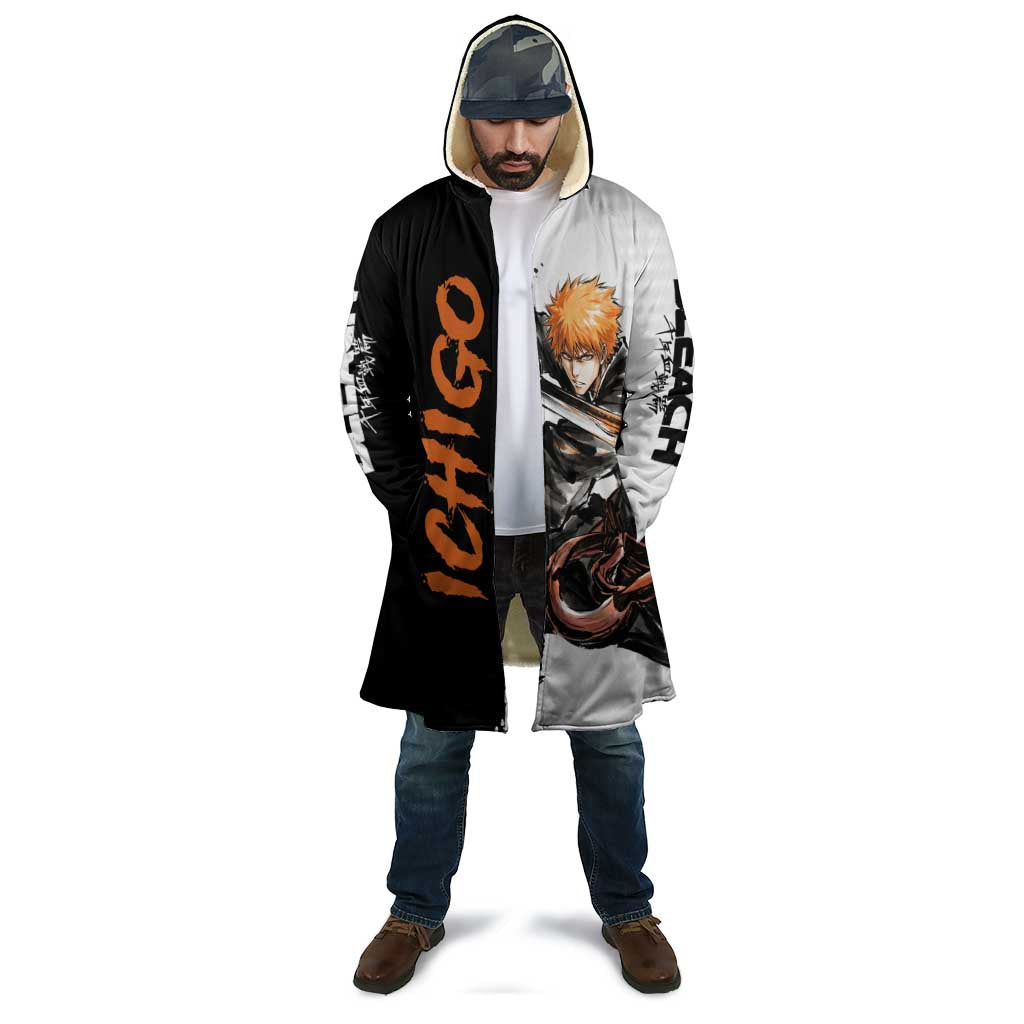 Personalized Ichigo Kurosaki Cloak Ink Splash Anime Brush Style