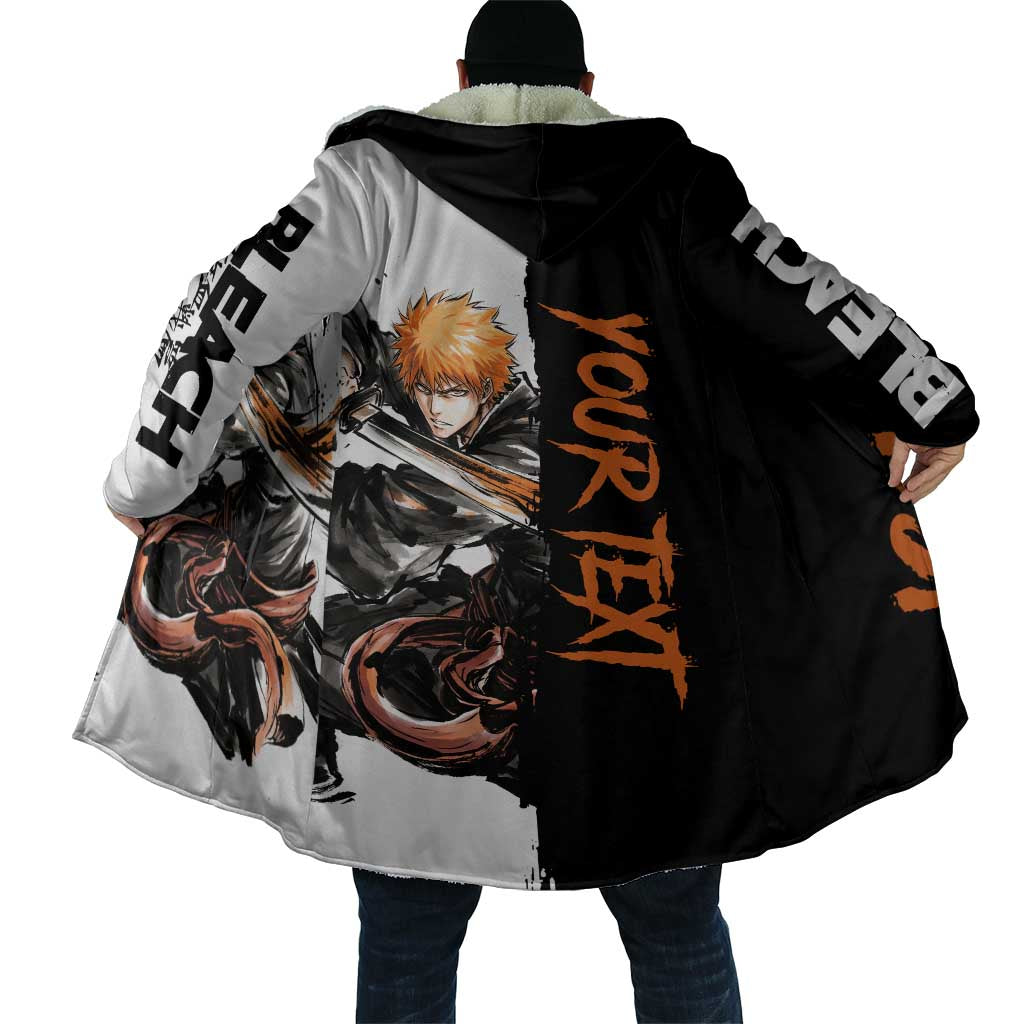 Personalized Ichigo Kurosaki Cloak Ink Splash Anime Brush Style