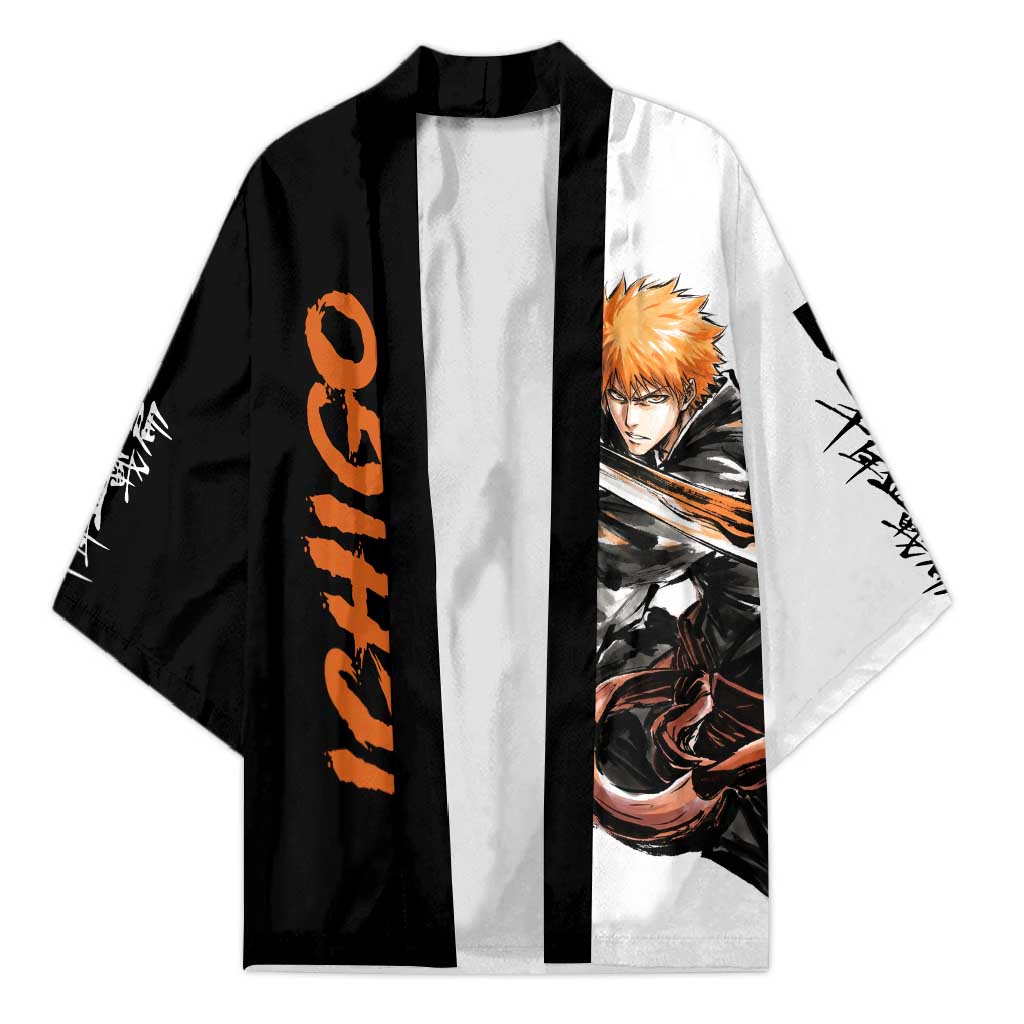 Personalized Ichigo Kurosaki Kimono Ink Splash Anime Brush Style