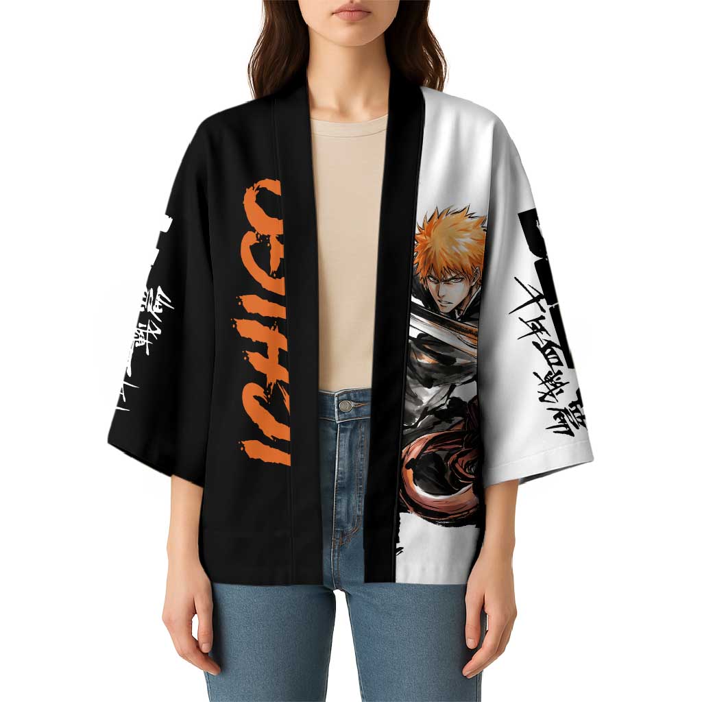 Personalized Ichigo Kurosaki Kimono Ink Splash Anime Brush Style