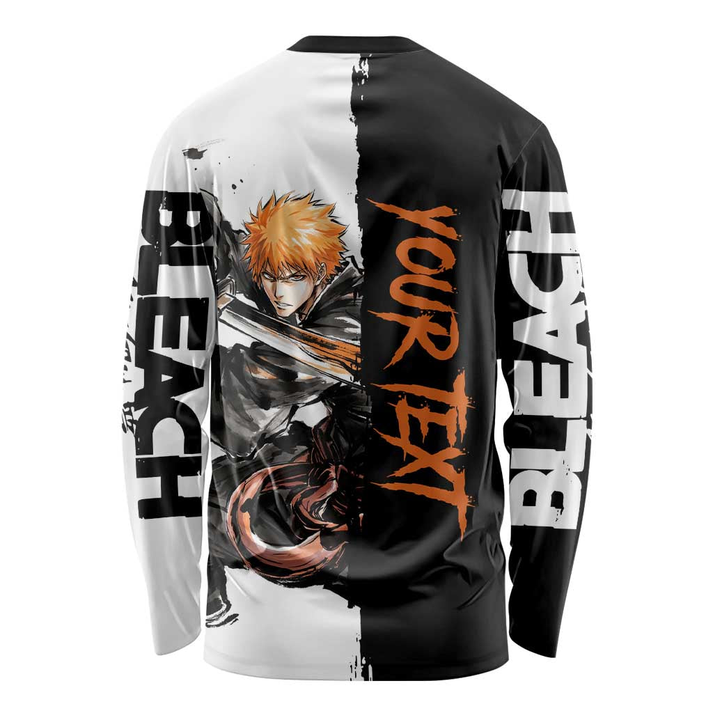 Personalized Ichigo Kurosaki Long Sleeve Shirt Ink Splash Anime Brush Style