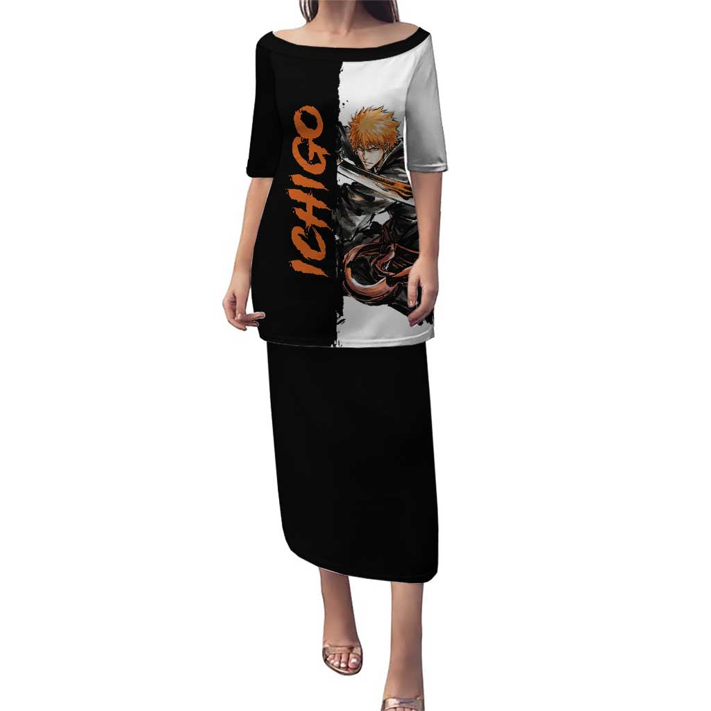 Personalized Ichigo Kurosaki Puletasi Ink Splash Anime Brush Style