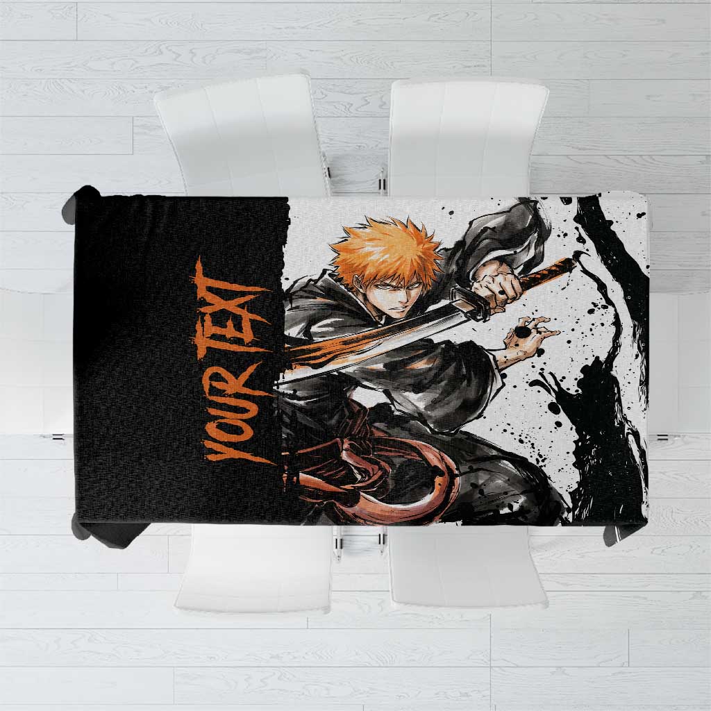 Personalized Ichigo Kurosaki Tablecloth Ink Splash Anime Brush Style