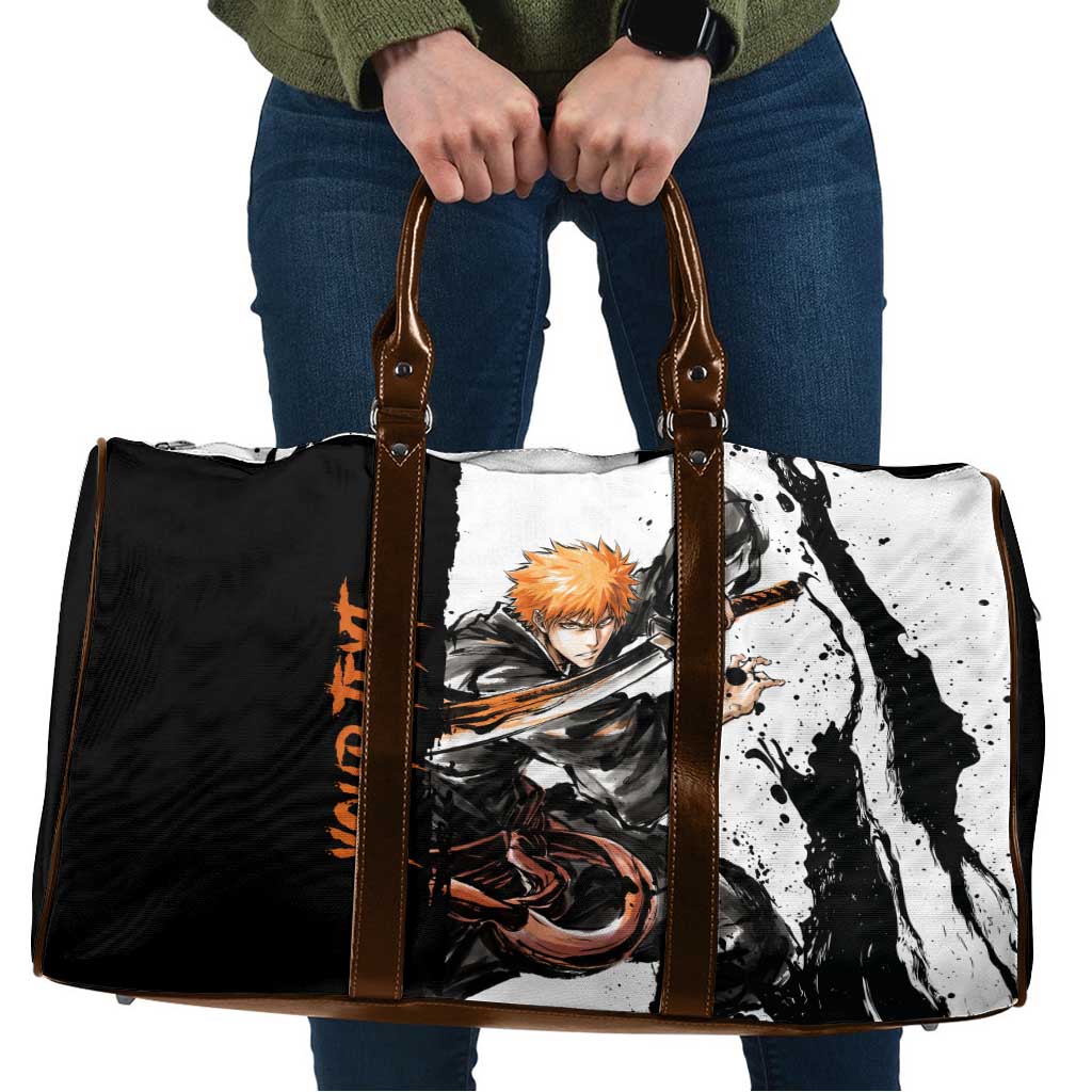 Personalized Ichigo Kurosaki Travel Bag Ink Splash Anime Brush Style