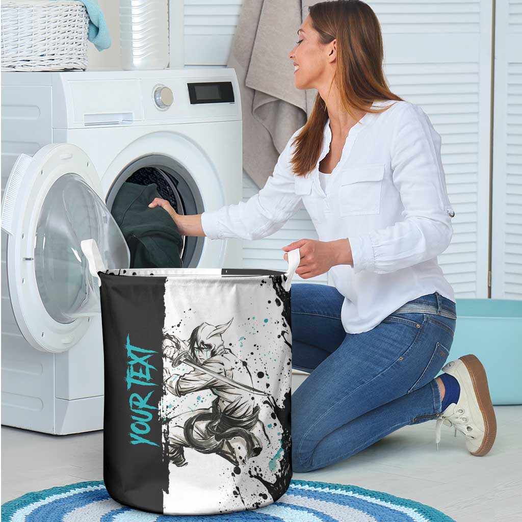 Personalized Ulquiorra Cifer Laundry Basket Ink Splash Anime Brush Style