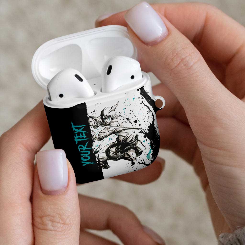 Personalized Ulquiorra Cifer AirPods Case Ink Splash Anime Brush Style