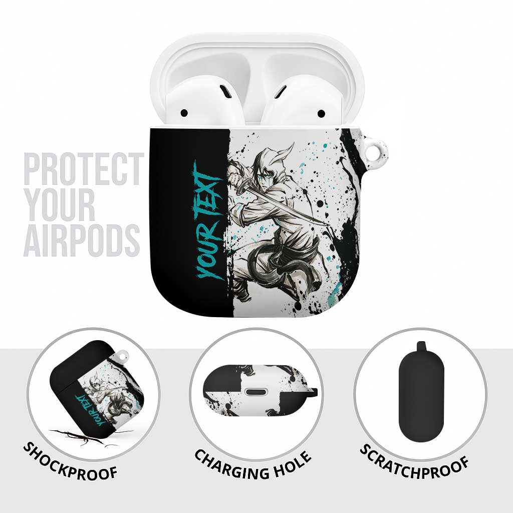 Personalized Ulquiorra Cifer AirPods Case Ink Splash Anime Brush Style