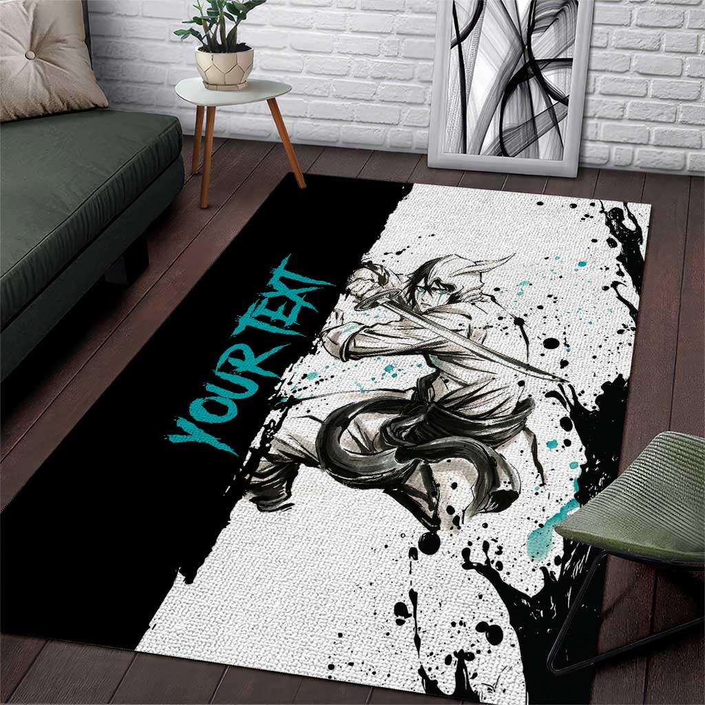 Personalized Ulquiorra Cifer Area Rug Ink Splash Anime Brush Style