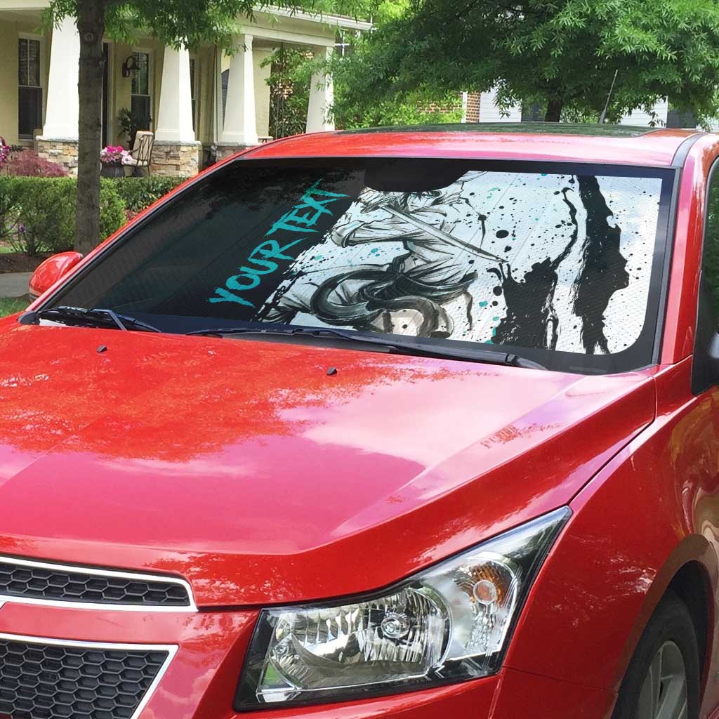 Personalized Ulquiorra Cifer Auto Sun Shade Ink Splash Anime Brush Style