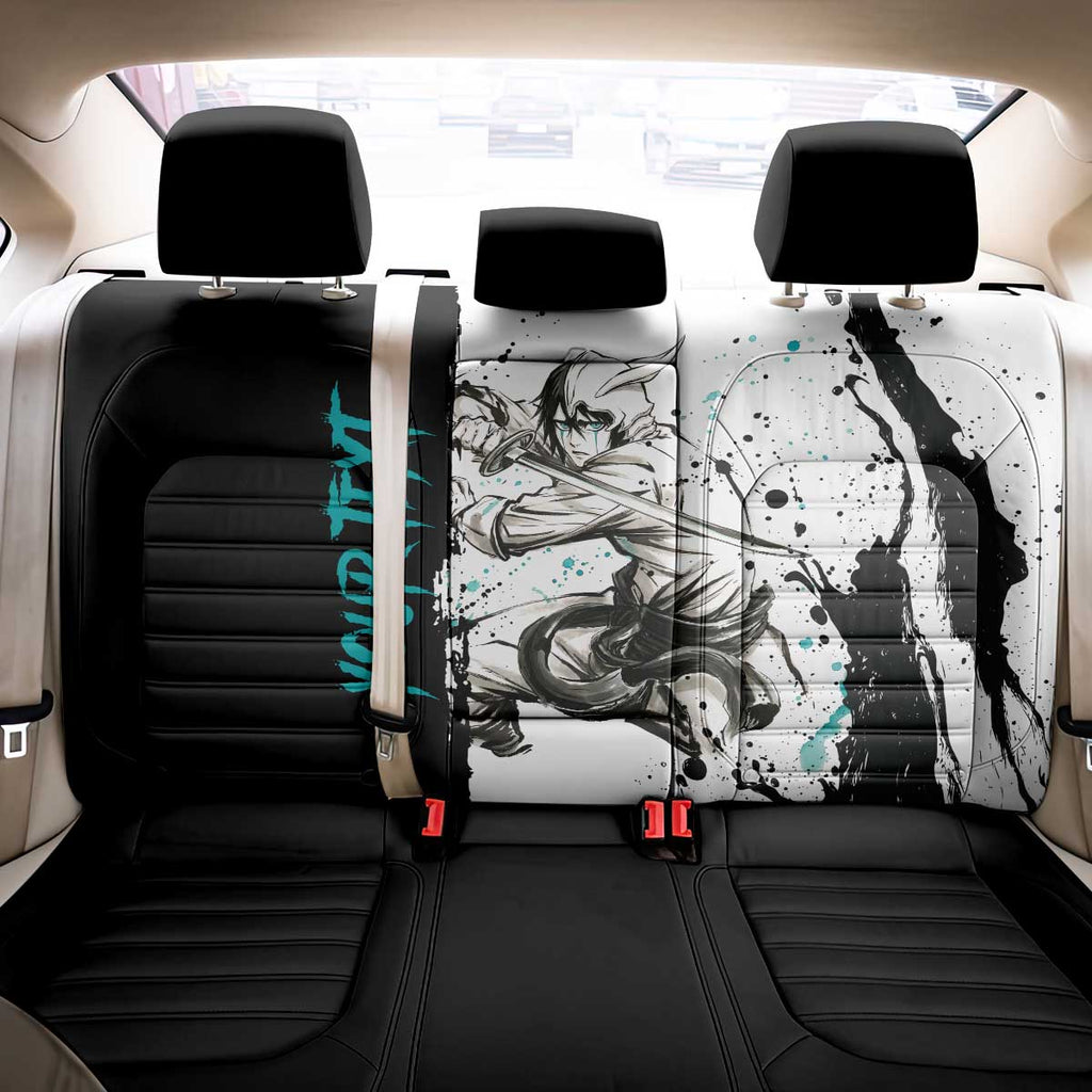 Personalized Ulquiorra Cifer Back Car Seat Cover Ink Splash Anime Brush Style