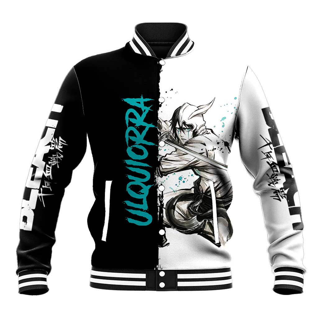 Personalized Ulquiorra Cifer Baseball Jacket Ink Splash Anime Brush Style