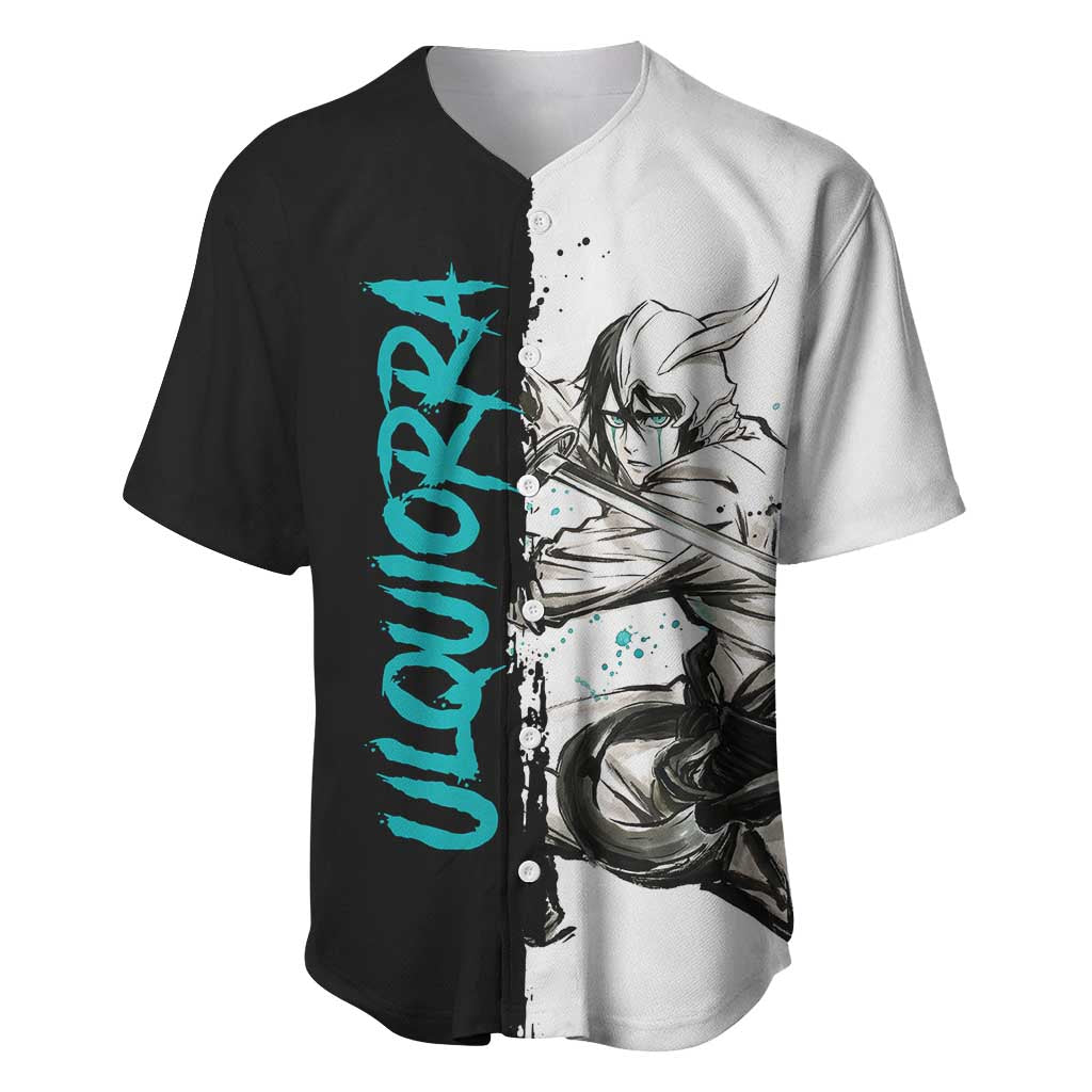 Personalized Ulquiorra Cifer Baseball Jersey Ink Splash Anime Brush Style