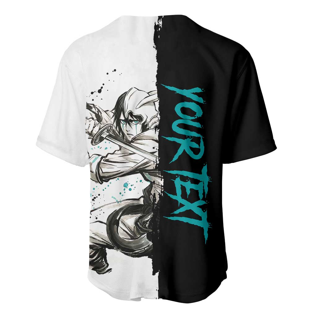 Personalized Ulquiorra Cifer Baseball Jersey Ink Splash Anime Brush Style