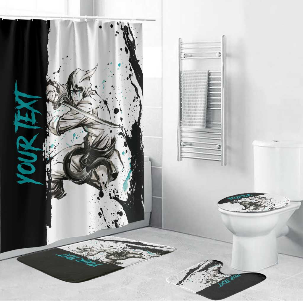 Personalized Ulquiorra Cifer Bathroom Set Ink Splash Anime Brush Style