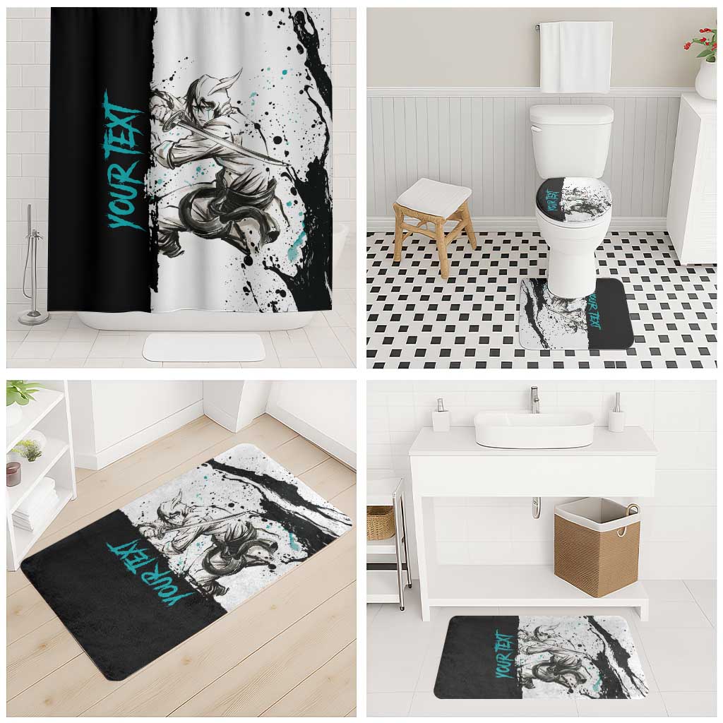 Personalized Ulquiorra Cifer Bathroom Set Ink Splash Anime Brush Style