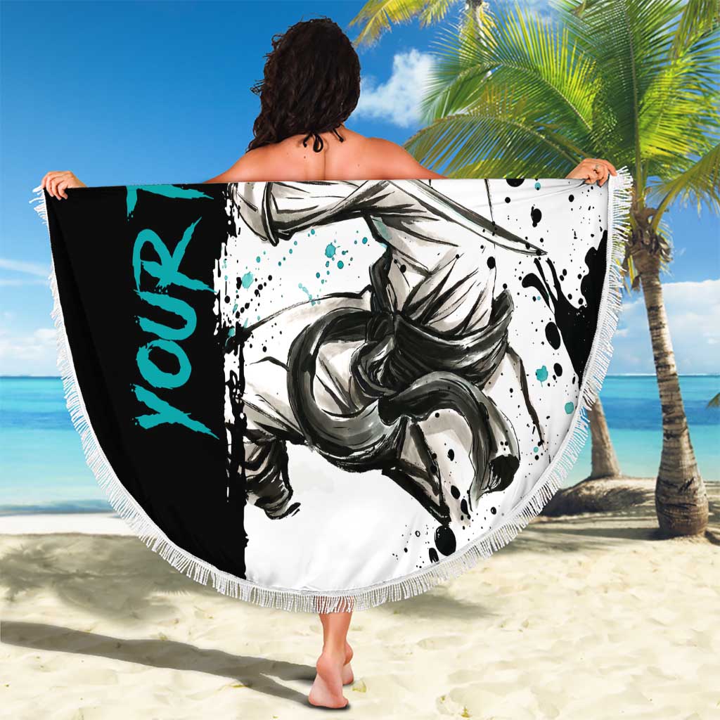 Personalized Ulquiorra Cifer Beach Blanket Ink Splash Anime Brush Style