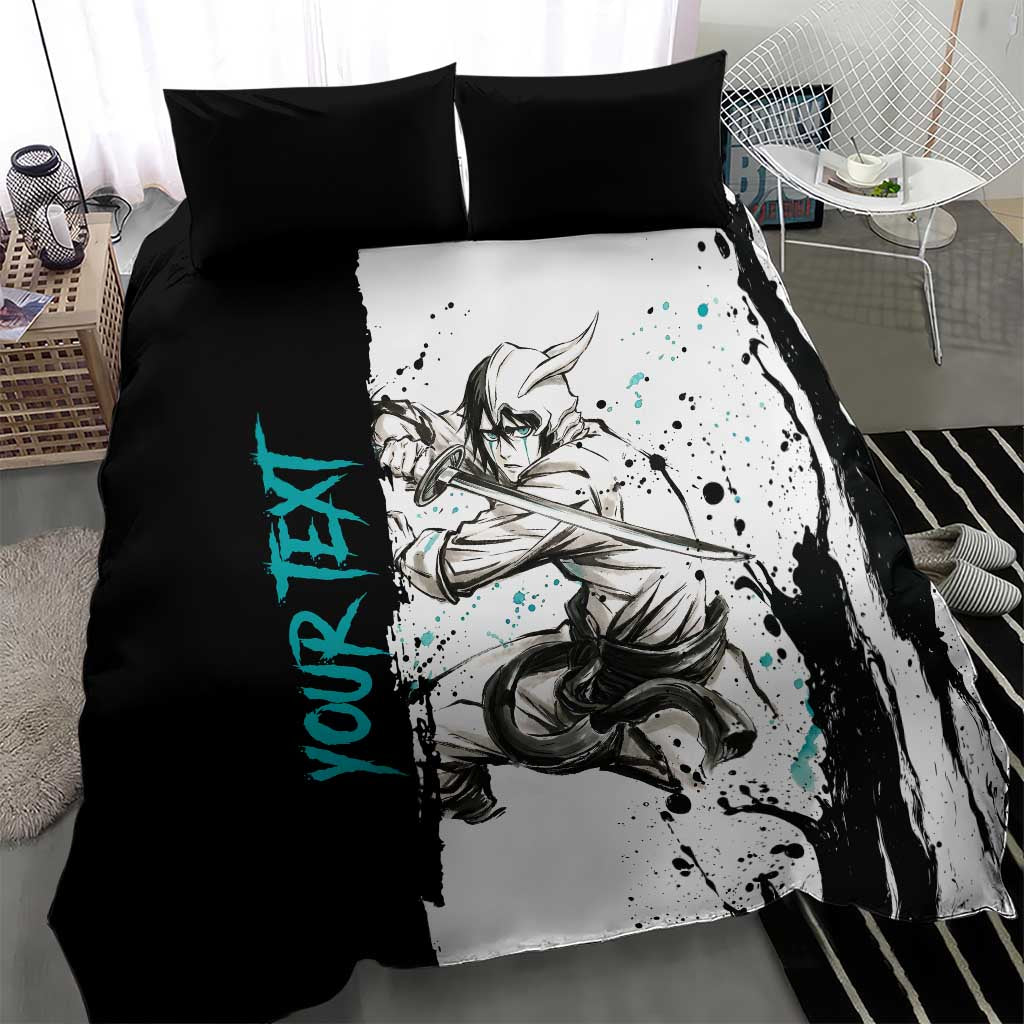 Personalized Ulquiorra Cifer Bedding Set Ink Splash Anime Brush Style