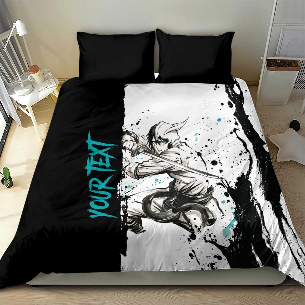 Personalized Ulquiorra Cifer Bedding Set Ink Splash Anime Brush Style