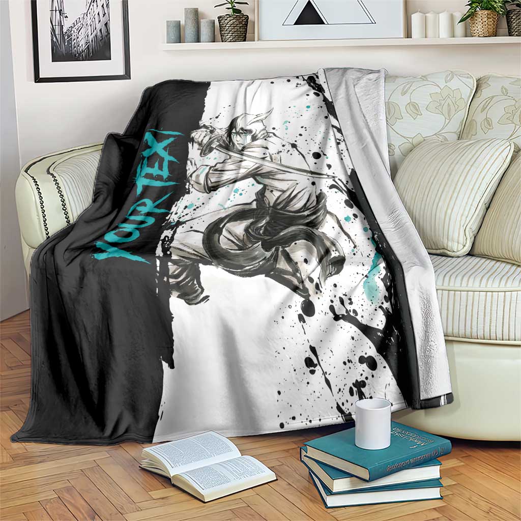 Personalized Ulquiorra Cifer Blanket Ink Splash Anime Brush Style