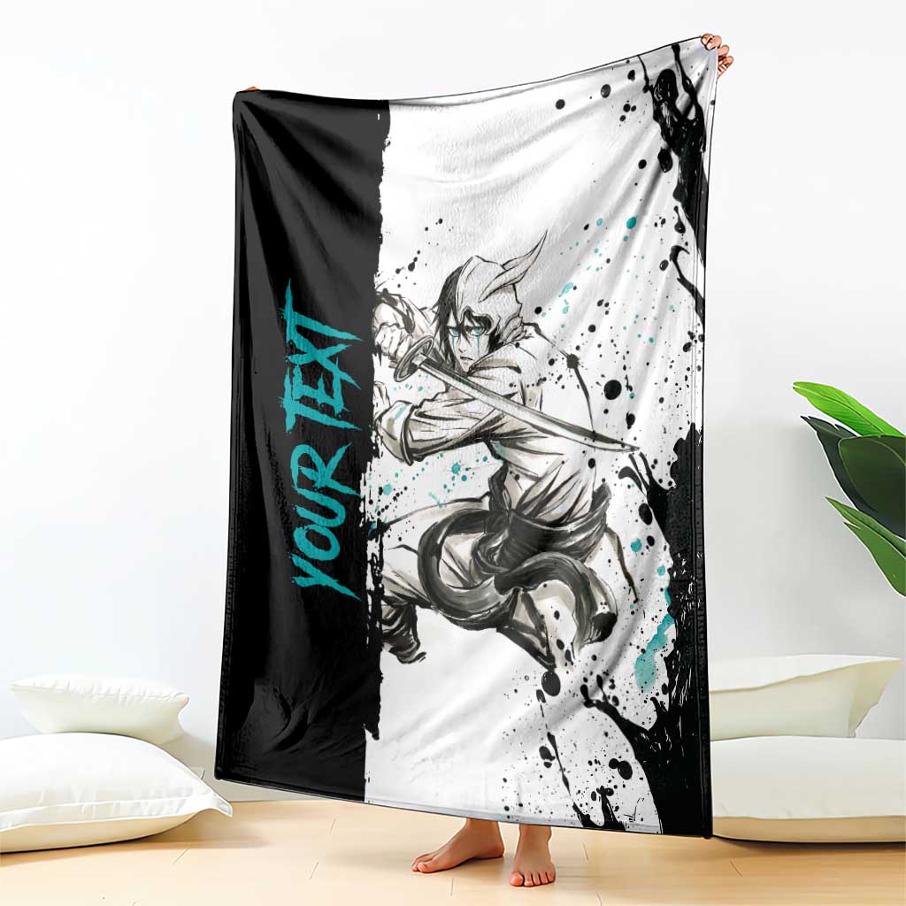 Personalized Ulquiorra Cifer Blanket Ink Splash Anime Brush Style