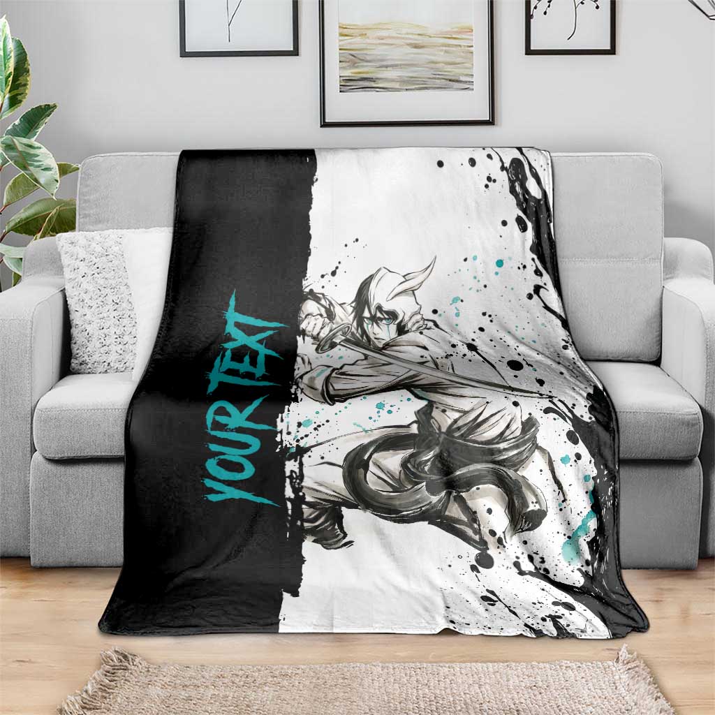 Personalized Ulquiorra Cifer Blanket Ink Splash Anime Brush Style