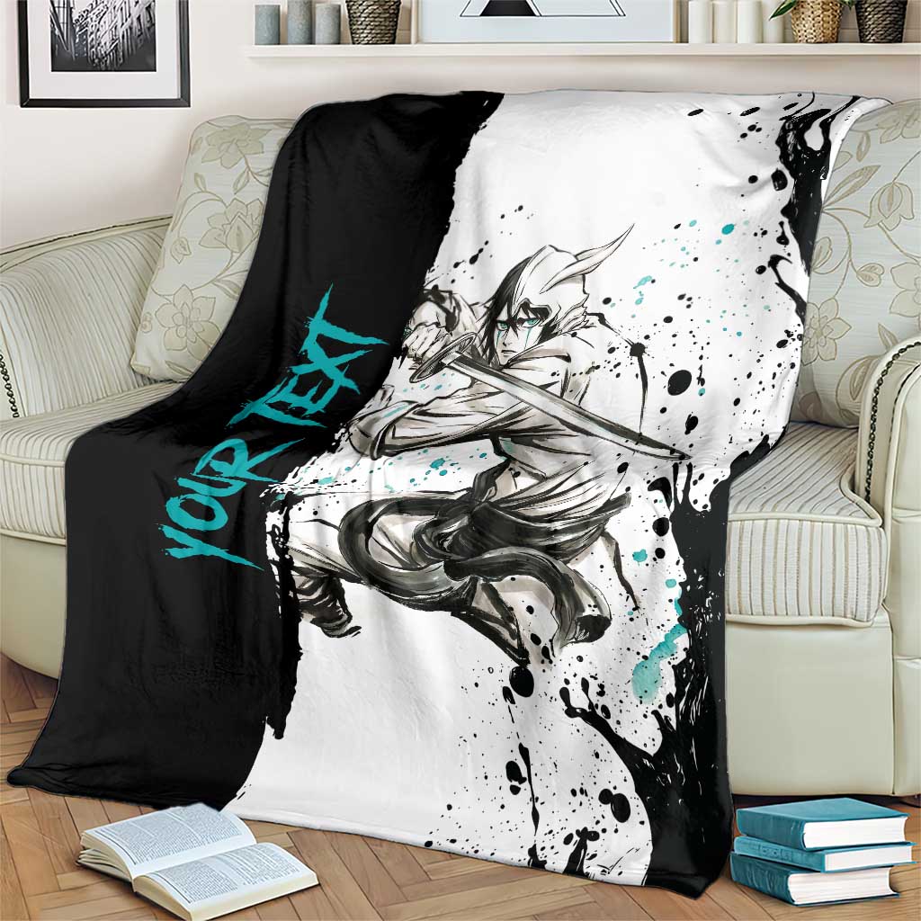 Personalized Ulquiorra Cifer Blanket Ink Splash Anime Brush Style
