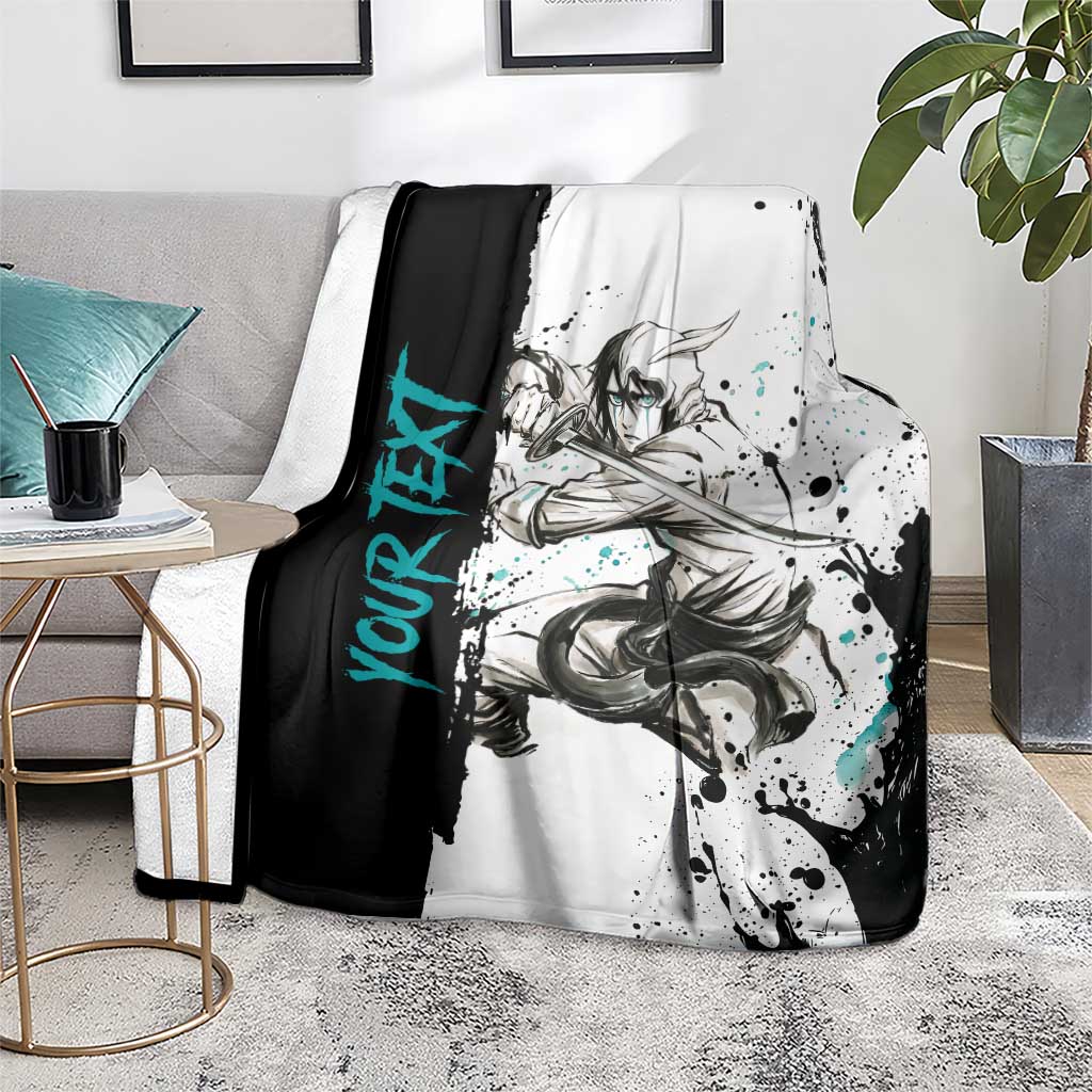 Personalized Ulquiorra Cifer Blanket Ink Splash Anime Brush Style