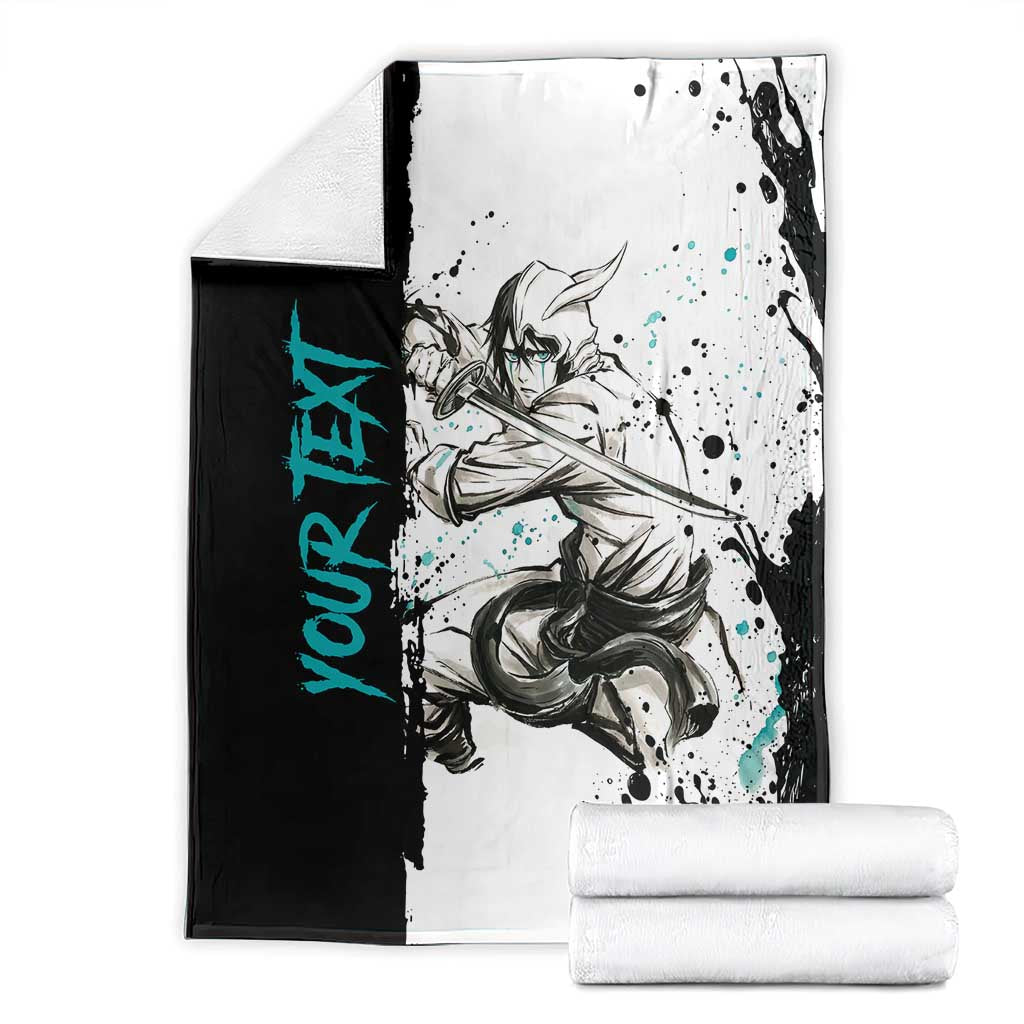 Personalized Ulquiorra Cifer Blanket Ink Splash Anime Brush Style