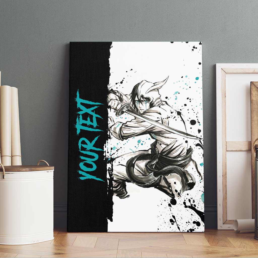 Personalized Ulquiorra Cifer Canvas Wall Art Ink Splash Anime Brush Style