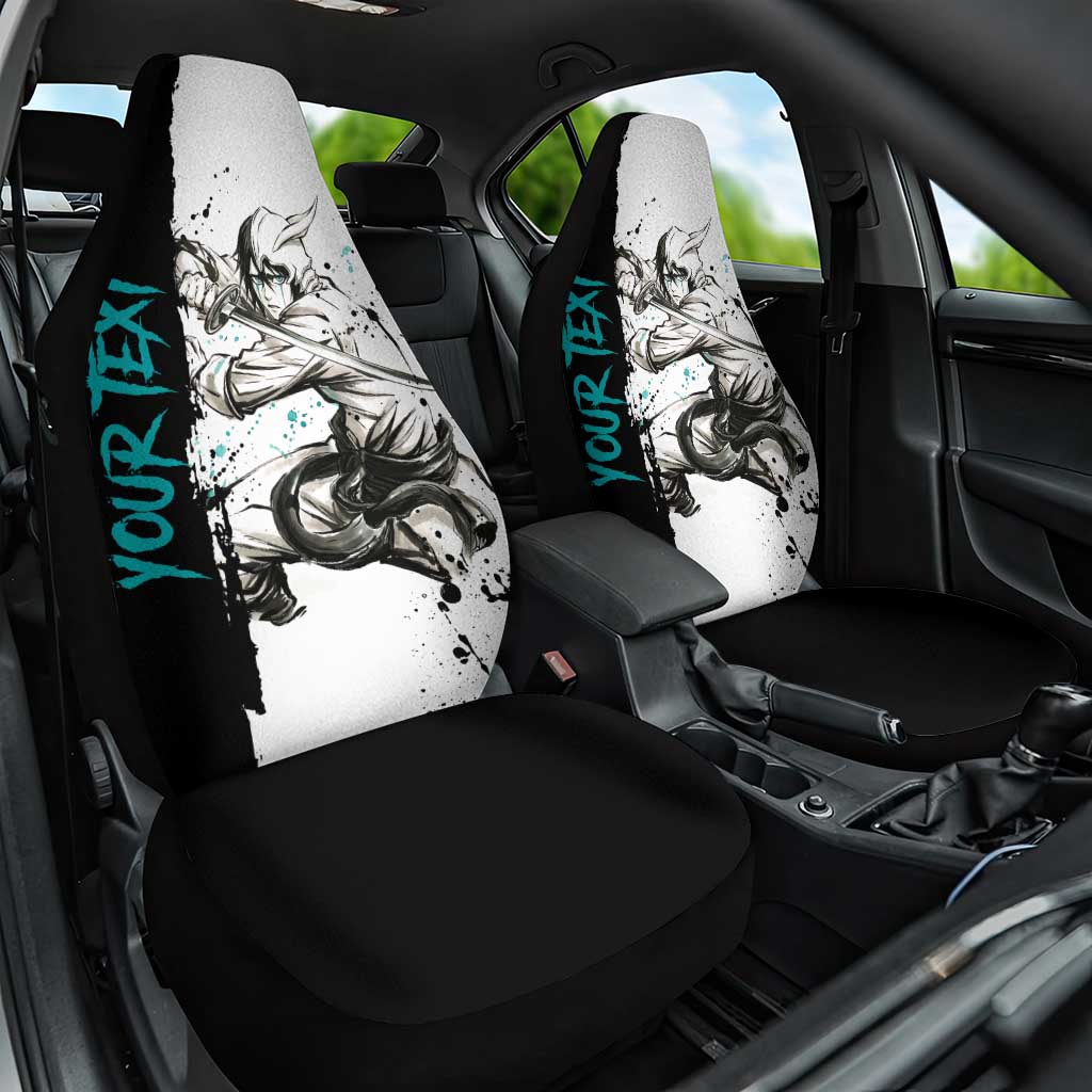 Personalized Ulquiorra Cifer Car Seat Cover Ink Splash Anime Brush Style