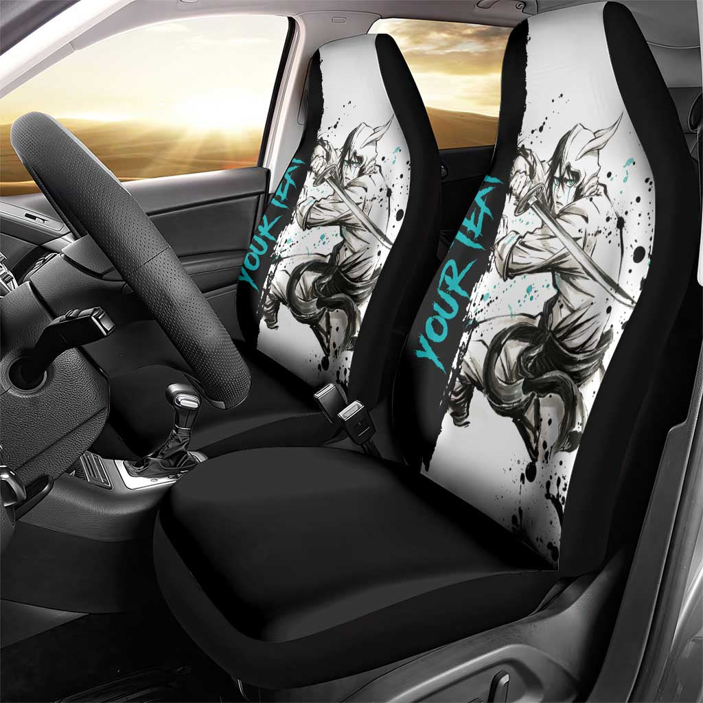Personalized Ulquiorra Cifer Car Seat Cover Ink Splash Anime Brush Style