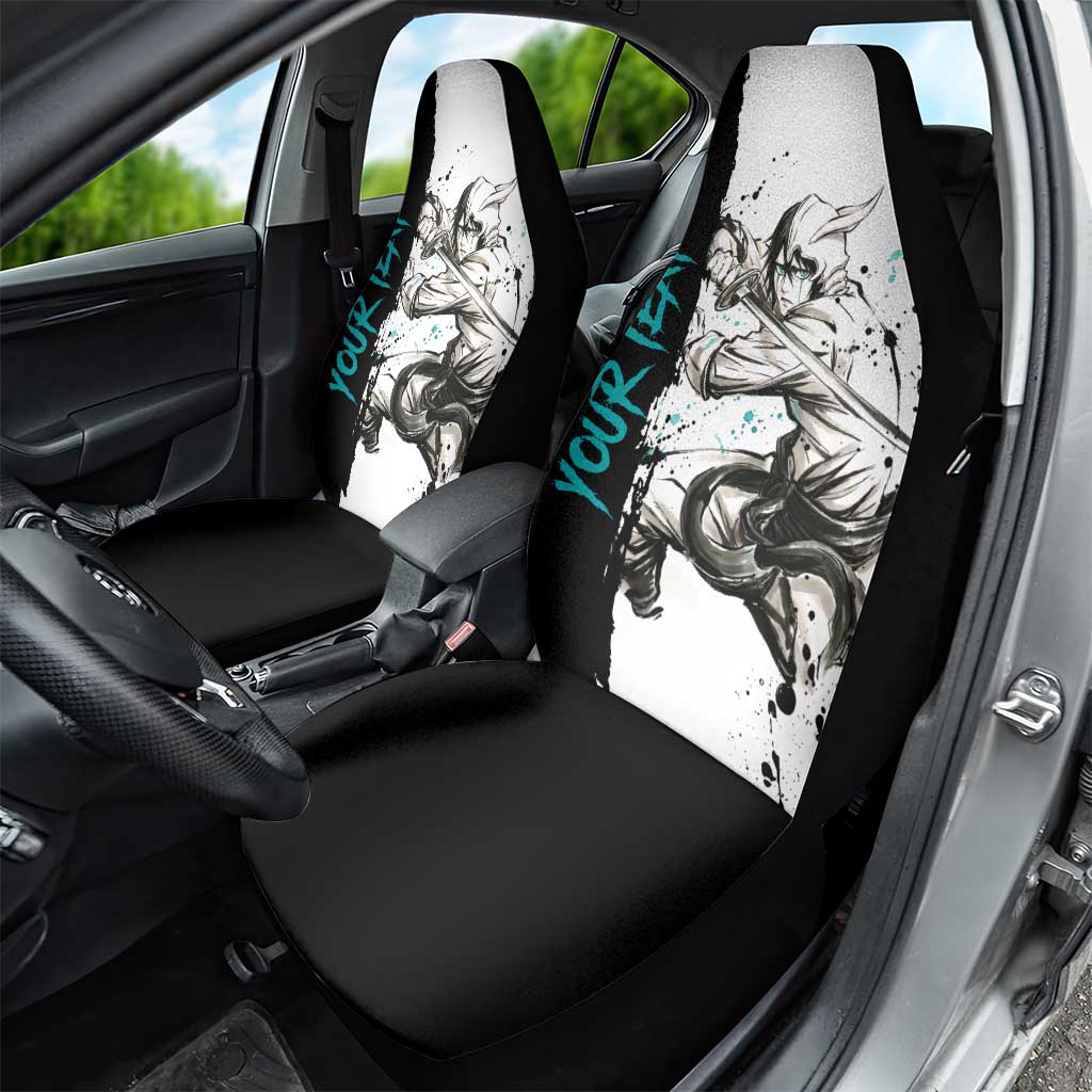 Personalized Ulquiorra Cifer Car Seat Cover Ink Splash Anime Brush Style