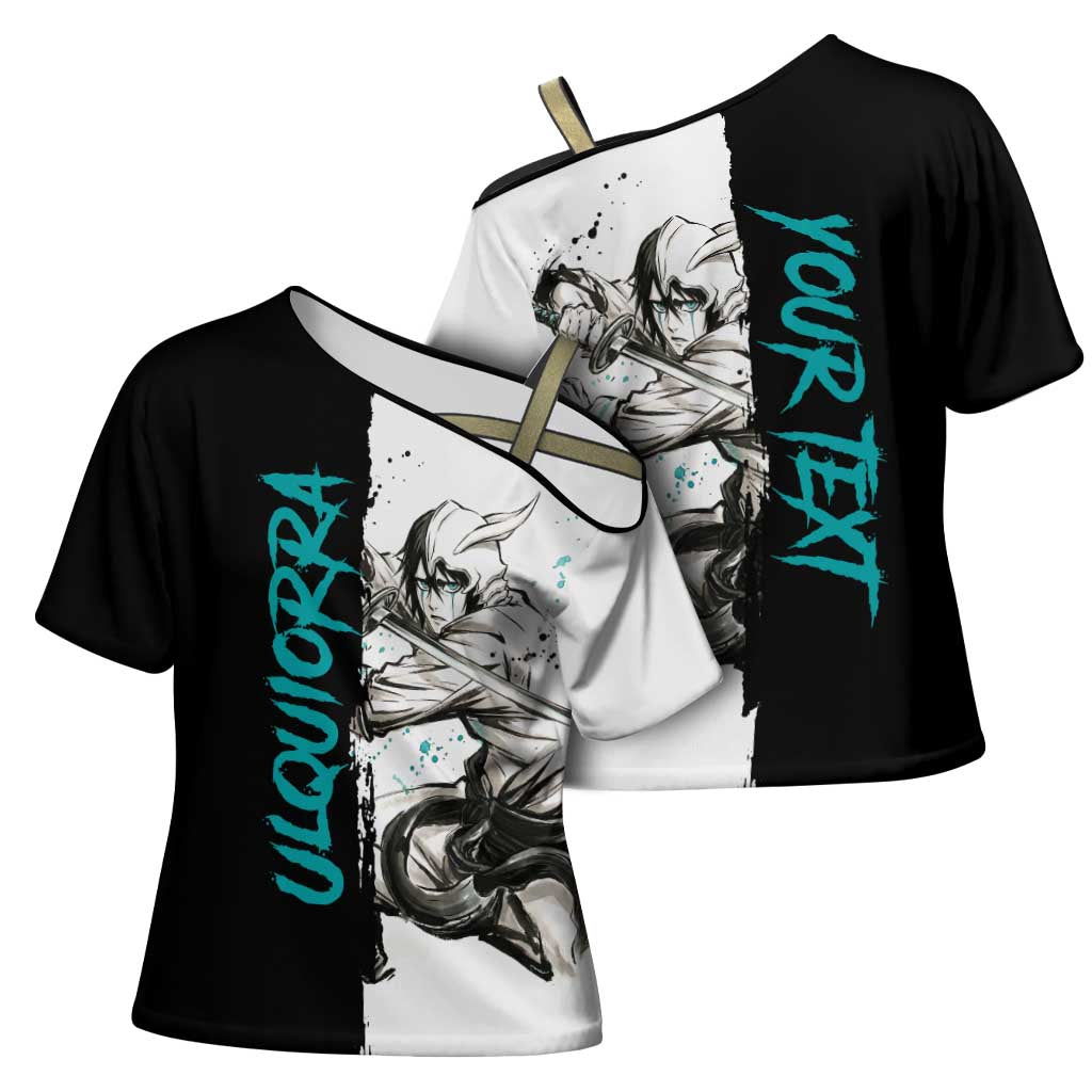 Personalized Ulquiorra Cifer Cross Shoulder Shirt Ink Splash Anime Brush Style
