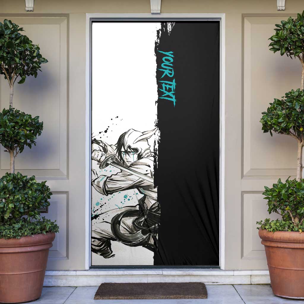 Personalized Ulquiorra Cifer Door Cover Ink Splash Anime Brush Style