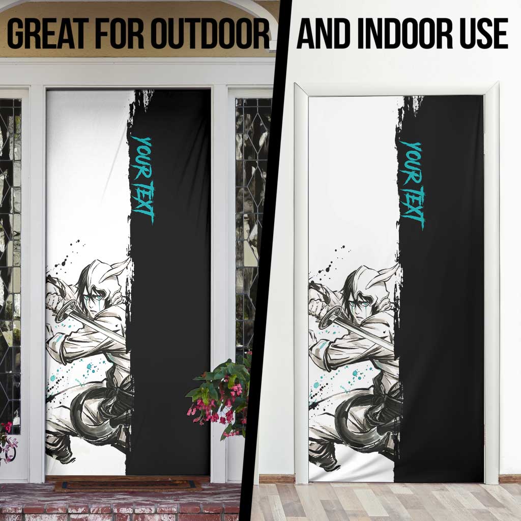 Personalized Ulquiorra Cifer Door Cover Ink Splash Anime Brush Style