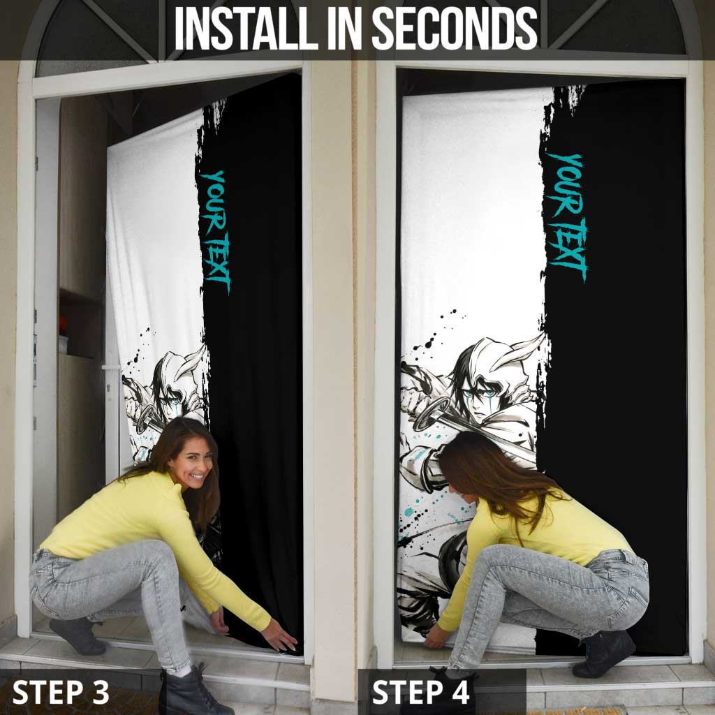 Personalized Ulquiorra Cifer Door Cover Ink Splash Anime Brush Style