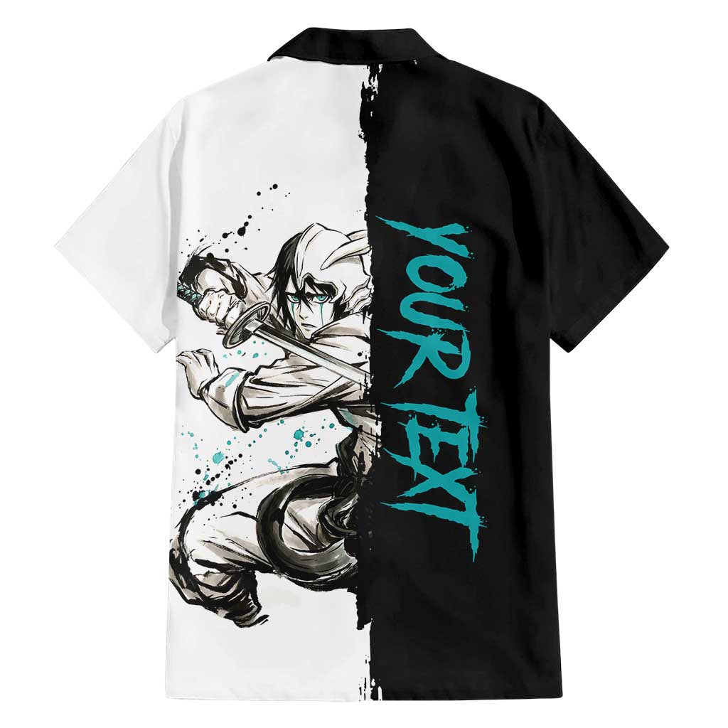 Personalized Ulquiorra Cifer Family Matching Summer Maxi Dress and Hawaiian Shirt Ink Splash Anime Brush Style