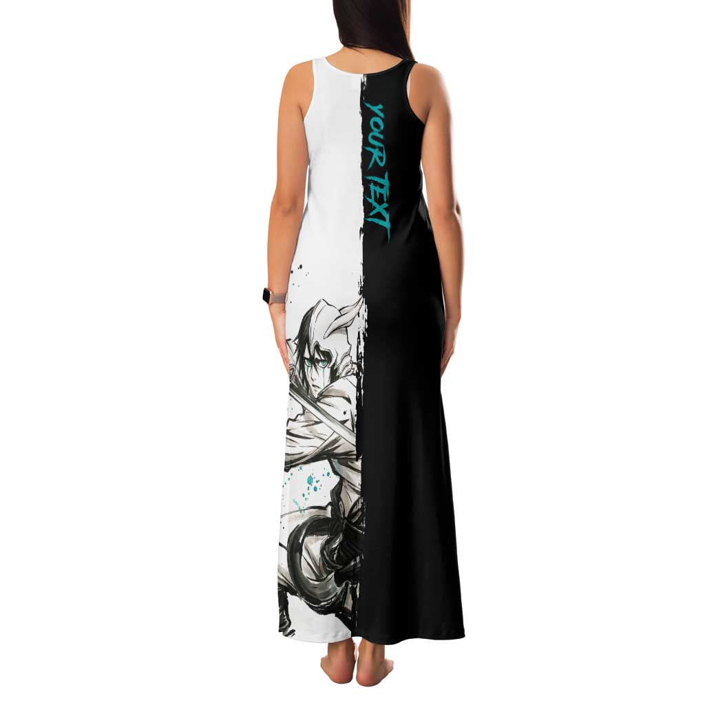 Personalized Ulquiorra Cifer Family Matching Tank Maxi Dress and Hawaiian Shirt Ink Splash Anime Brush Style