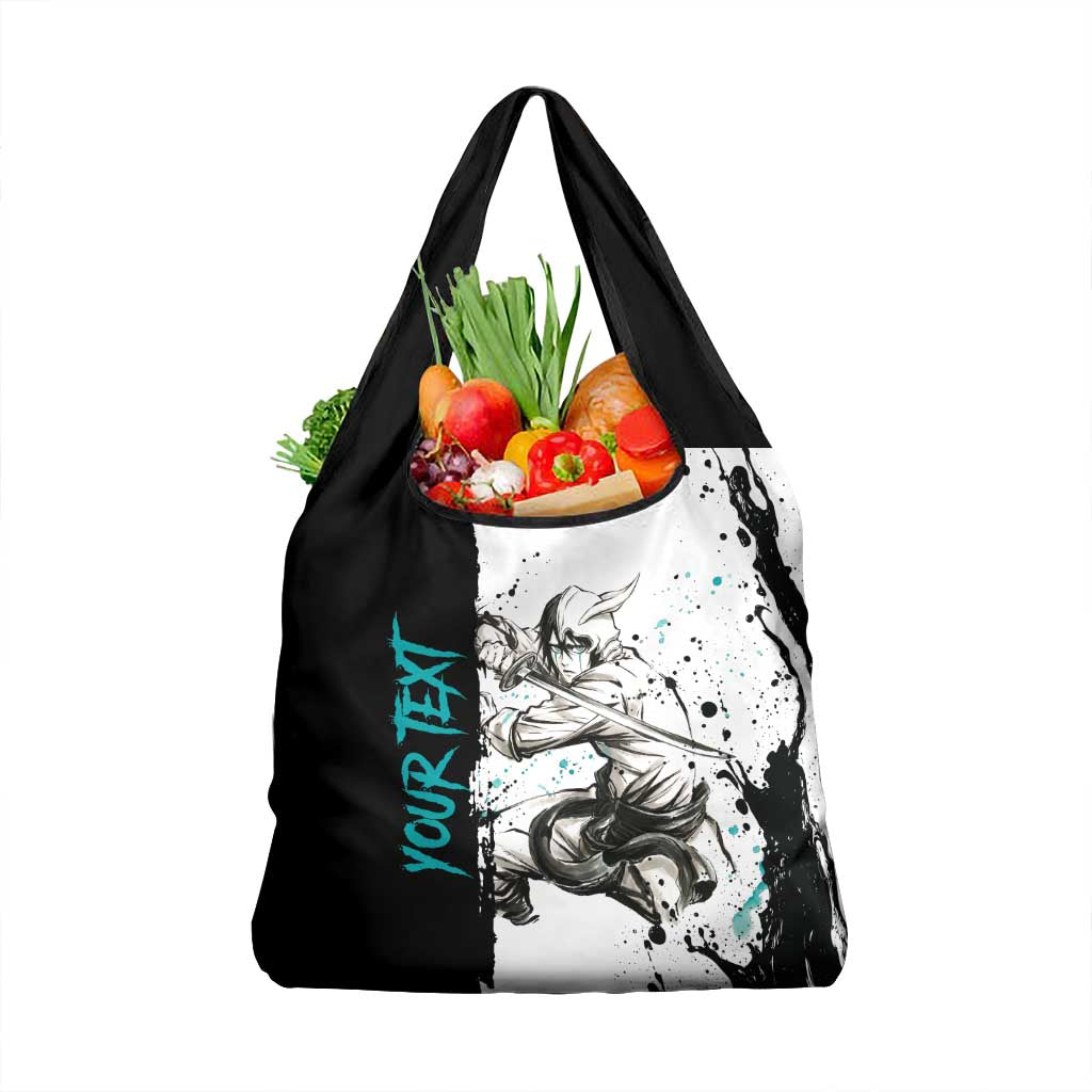 Personalized Ulquiorra Cifer Grocery Bag Ink Splash Anime Brush Style