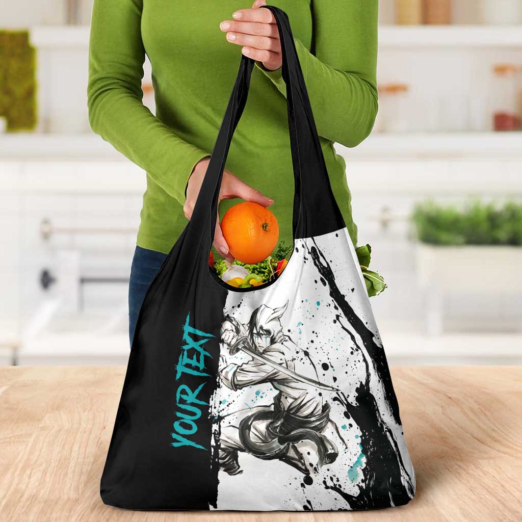 Personalized Ulquiorra Cifer Grocery Bag Ink Splash Anime Brush Style