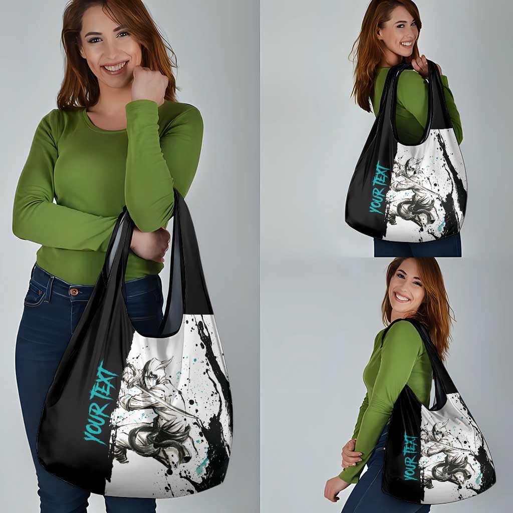 Personalized Ulquiorra Cifer Grocery Bag Ink Splash Anime Brush Style