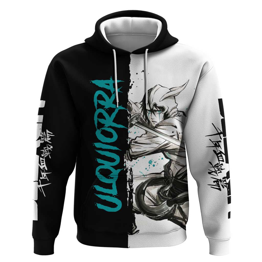 Personalized Ulquiorra Cifer Hoodie Ink Splash Anime Brush Style