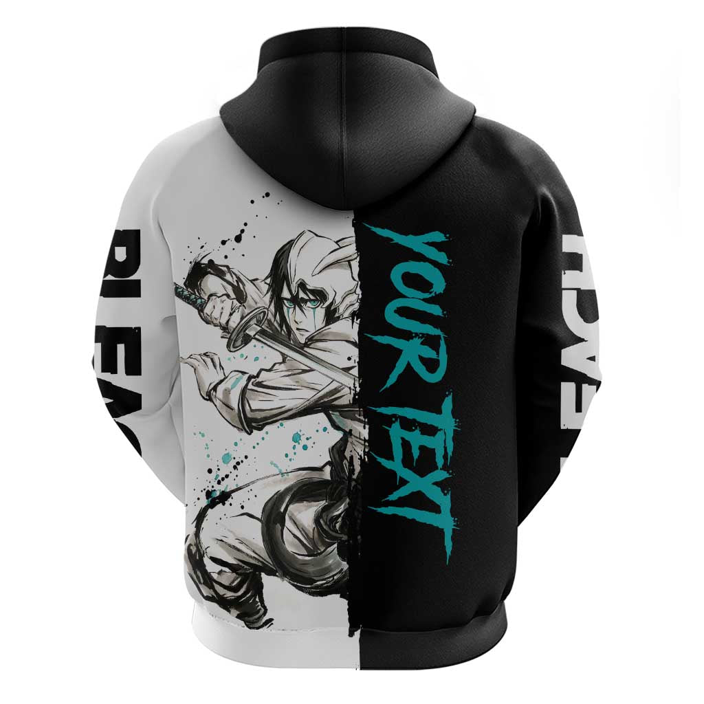 Personalized Ulquiorra Cifer Hoodie Ink Splash Anime Brush Style