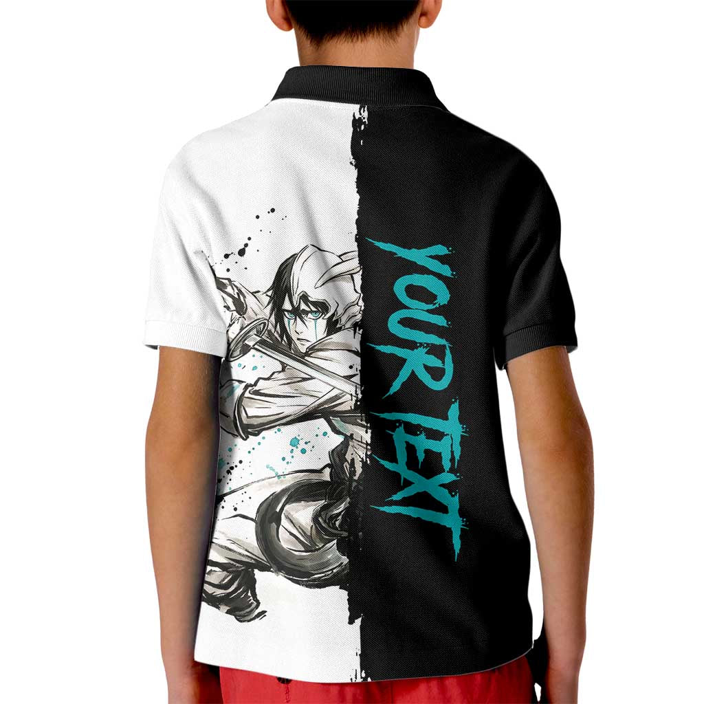 Personalized Ulquiorra Cifer Kid Polo Shirt Ink Splash Anime Brush Style