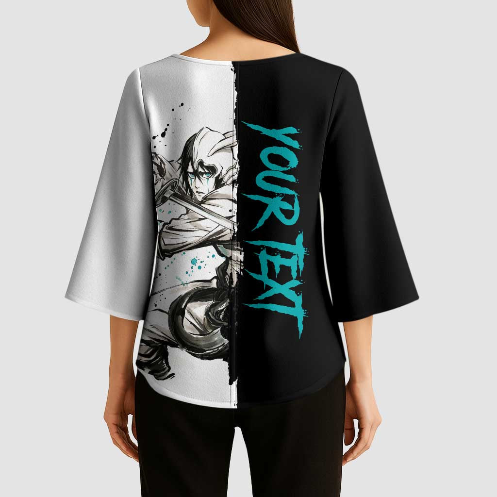Personalized Ulquiorra Cifer Kimono Sleeve Blouse Ink Splash Anime Brush Style