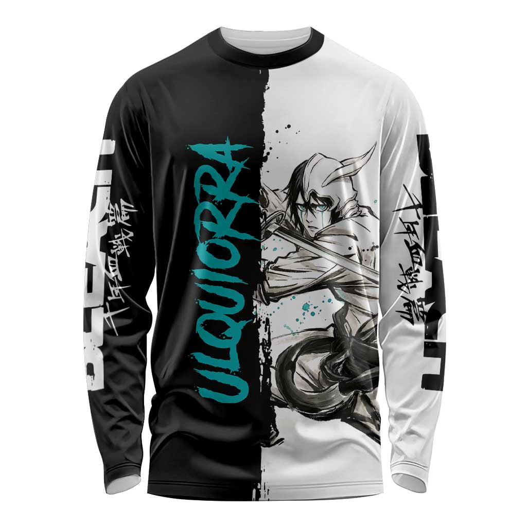 Personalized Ulquiorra Cifer Long Sleeve Shirt Ink Splash Anime Brush Style
